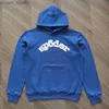 Men's Hoodies Sweatshirts Men's Socks Sp5der 555555 Men's Hoodie Women's Top Multicolor Spider web Super Dalian Hat Sweater Blue S-XL Z230719