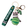 Fashion blogger designer jewelry Fruit Fox Soft Adhesive Keychain Cartoon Drip Adhesive Pendant mobile phone Keychains Lanyards KeyRings wholesale YS87