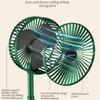 Electric Fans 2000mAh Electric Foldable Fan USB Rechargeable Portable Household Telescopic Low Noise Air Cooler Speed for Camping