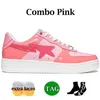 Designer Luxury Bathing Apes Chaussures Nigo ABC Camo Sk8 Sta Low Lace Up Sneakers Mens Fashion Court Court Sta Shoe Leather 16th Anniversary Pink Trainers High Quality