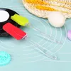 Moules de cuisson 6 pièces ensemble d'outils emporte-pièce en plastique 3D dessin animé pressable Biscuit moule cuisine pâtisserie