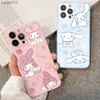 iPhone 11 12 13 Mini 14 Pro X XR XS Max SE 2022 2020 6 7 8 Plus TPU Shell L230619 용 Cinnamorol Melody Cartoon Silicone Soft Phone Case Case Case