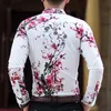 Mäns avslappnade skjortor 2022 Autumn New Fashion Men's Shirt Slim Fit Long Sleeve Floral Shirt Men kläder Mens Casual Flower Cotton Shirts Plus Size 7xl T230714