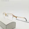 Ny modedesign Optisk glasögon 553118 Square Metal Half Frame Rimless Lens Simple and Business Style Versatila dekorativa glasögon