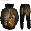 Men's Tracksuits German Shepherd Dog 3D Printed Hoodies Sweatpants Men's Hooded Sweatshirt Sets Men Sportswear Tracksuit Men's Clothing Suit T230714