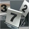 Other Bar Products Wholesale Number 1-100 Stainless Steel Table Numbers Cards Metal Signage Sign Card Restaurant El Cafe Tools Dbc D Dh2Uh