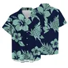 Mäns avslappnade skjortor Flower Print Hawaii Men's Casual Shirt Holiday Leisure Shirts For Man Overdimensionerade 3D Tryck Male Clothes Harajuku Summer Fashion 230714