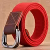 Belts Youth Cargo Waistband Youthful Outdoor Sport Canvas Belt For Men Women Double Ring Buckle Versatile Waist Band Jeans