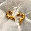 Ear Cuff Brincos de Metal Geometry CELI Brincos de Metal Elegante Avançado Banhado a Ouro 24K 230714