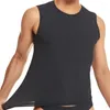 Herren-Tanktops, Herren-Unterhemden, eng anliegende, hochelastische, gerippte Nylon-Weste mit Rundhalsausschnitt für junge Menschen