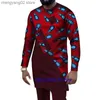 Men's Tracksuits Tracksuit Outfits Long Sleeve Suit Men's Spring Summer African Style Print O-Neck T-Shirt 2-Piece Casual Oversized Luxury Set T230714