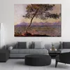 Ручная ручная картина Claude Monet Oil At Cap D Antibes Modern Canvas Art Современный ландшафтный декор гостиной