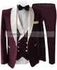 Costumes pour hommes costume pour hommes 3 pièces mode formelle solide couleur plate smokings veste fête mariage marié (Blazer gilet pantalon)