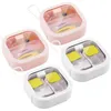 Storage Boxes 4Pcs Hair Tie Organizer Portable Travel Qtip Holder Small Accessory Containers Hanging Clip Box For