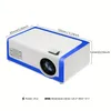 Mini Portable Projector,Home Theater/Outdoor Video Projector.Compatible With Smartphone/Laptop/HDMI/USB/SD Card,etc. White And Blue