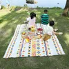 Decken Outdoor Camping Staubdecke Rasenmatte Frühling Gingham Nordischer Stil Picknick Strandtuch Tragbar Einfach zu lagern und zu reinigen