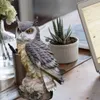 Tuindecoraties Hars Uilvorm Levensecht Desktop Tuin Beeldje Schattig Outdoor Collectie Kunst Ambacht Decoratie Huis Ornament Binnen Anti-vogel L230714