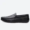 Mocassini da uomo super morbidi Slip On Mocassini da uomo Appartamenti Calzature casual Scarpe in pelle di coccodrillo in microfibra Taglie forti 38-46