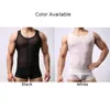 Herrtankstoppar herrar Vest Casual T-shirt Clubwear Tee Comfy Workout Daily Fishnet Mesh Muscle Party Round Neck