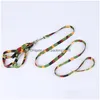 Colliers pour chiens Laisses Vente en gros Animaux Fournitures Accessoires Impression Nylon Réglable Laisse pour animaux de compagnie Chiot Chat Collier Corde Cravate Collier Dhlyo