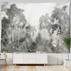 Tapestries Tropical Botanical Garden Tapestry Wall Hanging Bohemian Style Natural Landery Palm Tree Wall Art Eesthetic Decor R230713