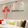 ملصقات جدار خلفية ملصق 3D Flying Taraxacum acrylic decorative ملصق لملصقات Office Office Livid