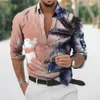 Camicie casual da uomo Camicia con stampa albero di cocco per uomo Moda Camicia a maniche lunghe da uomo hawaiano Streetwear Camicetta semplice quotidiana Abbigliamento uomo casual 5xl T230714