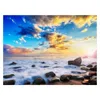 Wallpapers Po Wallpaper 3D Seaside Scenery Blue Sky Beach Wall Sticker Bathroom Self Adhesive Waterproof Mural Modern Creative Stickers