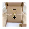 펜던트 목걸이 패션 Classic4/Four Leaf Clover Pendants 여자 발렌타인 MO DHXQD를위한 18K 마더 스테인리스 스틸 도금 18K