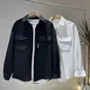 Men's Jackets Spring And Autumn Lapel Pocket Casual Long-sleeved Shirt Loose Fashion Jacket Tops