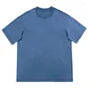 Mannen T Shirts 270G Zwaargewicht Katoen Premium T-shirt Zomer Mode Effen Kleur Korte Mouw Vintage Losse Casual Tops tees Unisex