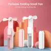 Electric Fans Mini Portable Fan USB Rechargeable Handheld Desktop Fan Quiet Foldable Office Home Handy Power Bank Cooler Collapsible