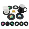 Matten Pads Vinyl Record Disk Coaster Voor Drankjes Hittebestendig Antislip Home Decor Creative Cup Tafel Mat Drop Levering Tuin Kitch Dhx5H