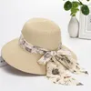 Широкие шляпы с краями женщины летняя соломенная шляпа складной солнце