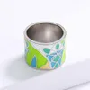 Anillo nuevo 2023 para mujer, anillo con forma de hoja de epoxi verde, joyería esmaltada hecha a mano, joyería nupcial para boda, anillo de compromiso L230704