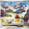 Tapisseries Moderne Esthétique Artistique Conception Paysage Peinture À L'huile Tapisserie Tenture Bohème Coloré Art Décor À La Maison R230713