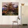 Impressionist Canvas Art A Palm Tree at Bordighera Claude Monet Oil Painting Handmade Landscape Modern Bedroom Decor