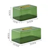 Tissue Boxes Napkins Tissue Box High Capacity Easy Refill Dust-proof Transparent Visible Desktop Facial Tissue Box for Bedroom R230714