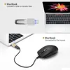 Aluminum USB adapter USB 3.0 to Type C Device USB aluminum shell with blue light for MacbookPro Xiaomi Huawei Type-C OTG Converter