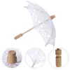 Ombrelli Bambini Rain White Umbrella Wedding Bridal Shower Cosplay Bride Parasol Ornament