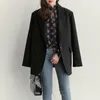 Damenjacken Weibliche Jacke Herbst von 2023 Frauenmäntel Koreanischer Stil für solide graue Damen OL Bürodame Langarmmantel