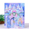 Kids Toy Stickers Princess Dress Up Girls Kawaii Costume Sheets 3D Cartoon Sticker for Scrapbooking Book Birthday Gifts 230714