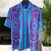 Tute da uomo Set da vacanza da uomo estivo hawaiano Set da camicia a fiori di lusso Set da 2 pezzi Bottone di marca di moda Abbigliamento casual manica corta 230714