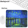 Van gogh Oil Painting Starry Sky Creative Office Keyboard Pad Kawaii Laptop Mouse Mat Anti Slip Desk Mats Custom Desk Pad Gifts