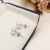 Boucles d'oreilles Flowerbride à la mode de haute qualité vraies perles d'eau douce naturelles colorées femmes filles 925 épingles d'oreille en argent Sterling