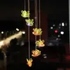 Garden Decorations Modern Colorful Solar Light Wind Chime Lamp PVC Crafts Park Garden Courtyard Furnishings Terrace Balcony Accessories Decoration L230714
