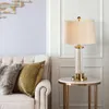 Table Lamps LED Golden Crystal For Living Room Bedroom Bedside Lamp Glass Light High Grade Large Desk Lighs Fixtures