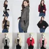 Halsdukar Spot Autumn and Winter Korean Style Women's Sweater Cardigan Coat Kvinnlig fransad Cape Shawl Wholesale