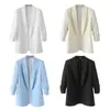 Women's Suits Spring 2023 Casual Curled Sleeve Lapel Small Blazer Blouse