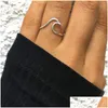 Band Ringen Golf Legering Sier Ring Bruiloft Voor Vrouwen Sieraden Accessoires Verlovingsjurk Feest Dames Drop Delivery Dh1Mr